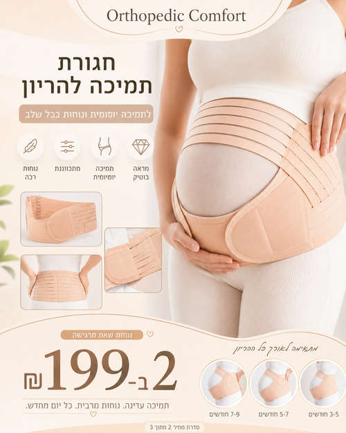 חגורת תמיכה להריון 3 ב-1 — תמונה ראשית / תמונת קטלוג